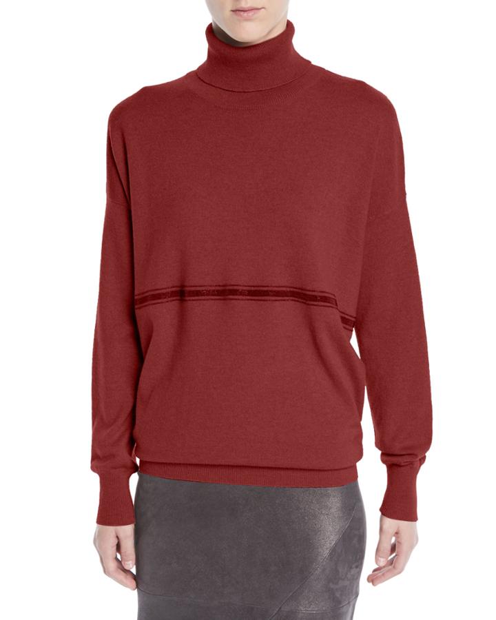 Cashmere Turtleneck Sweater W/