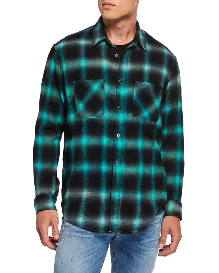 Men's Faded Check
