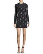Crepe Minidress With Eclipse Beading