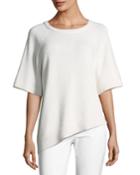Crewneck Asymmetric Cashmere Pullover