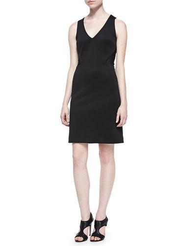 Sleeveless Scuba Dress W/