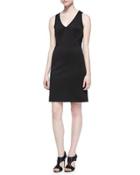 Sleeveless Scuba Dress W/