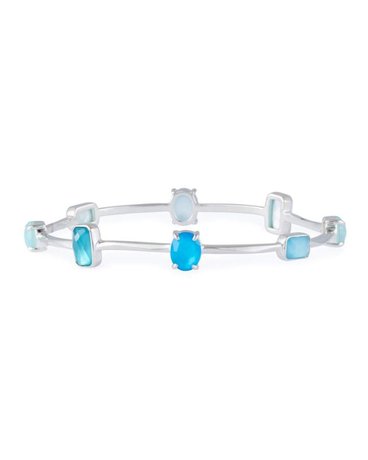 Wonderland 10-stone Mixed-set Bangle In Blue