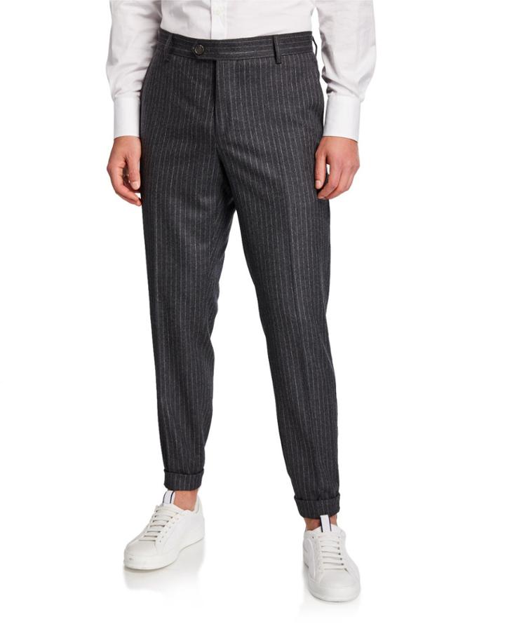 Men's Traditional Fit Wool Trousers