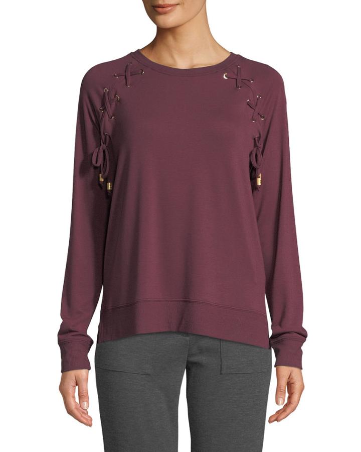 Laced Raglan Pullover