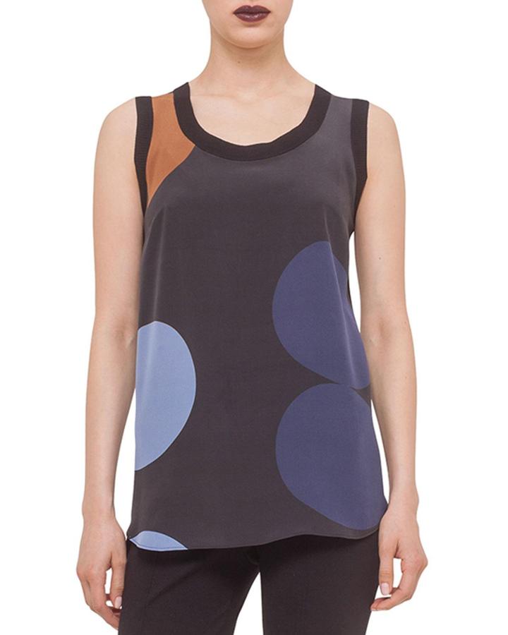 Circle-print Combo Tank Top
