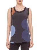 Circle-print Combo Tank Top