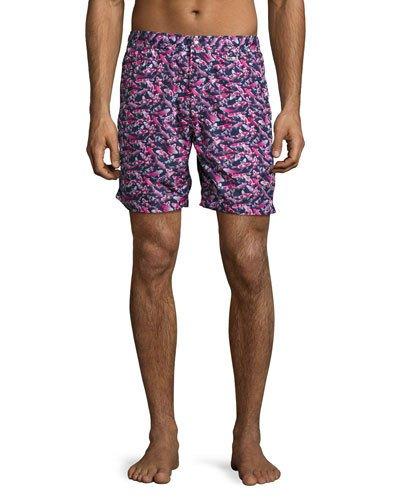 Koi Pond Swim Trunks, Navy/pink