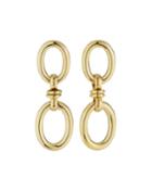18k Gold Double Oval Earrings