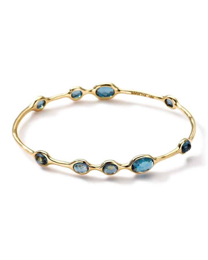 18k Rock Candy&reg; 9-stone Bangle In London Blue Topaz