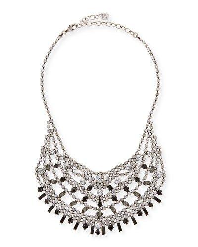 Steinem Jet Crystal Bib Necklace