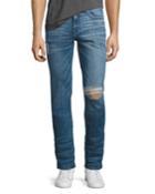 The Slim-fit Distressed Jeans, Doss (blue)