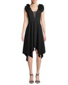 Handkerchief Ruffle-sleeve Dress