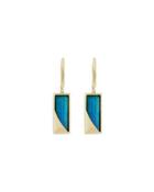 14k Radiant Short Bar Doublet Drop Earrings