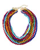 Multi-row Colorful Beaded Necklace