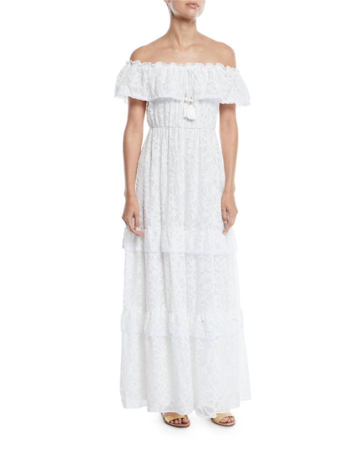 Off-the-shoulder Tiered Lace