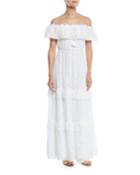 Off-the-shoulder Tiered Lace