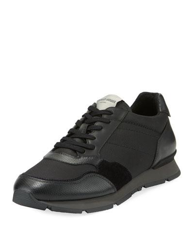 Mixed-media Lace-up