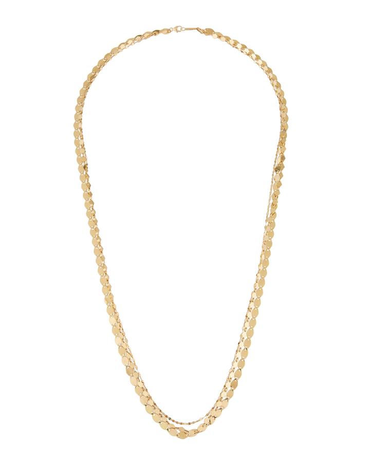 Triple Long-strand Necklace In 14k Yellow Gold