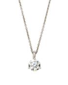18k White Gold Diamond Martini Pendant Necklace