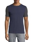 Men's Colorblocked Short-sleeve Crewneck Pocket Tee