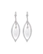 Moroccan Moonstone Marquise Earrings W/ White Topaz