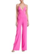 Deep V-neck Sleeveless Jumpsuit W/