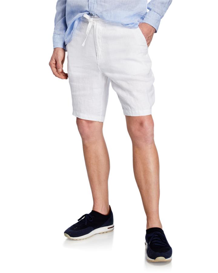 Men's Drawstring Linen-blend