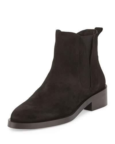 Paulette Suede Bootie, Black