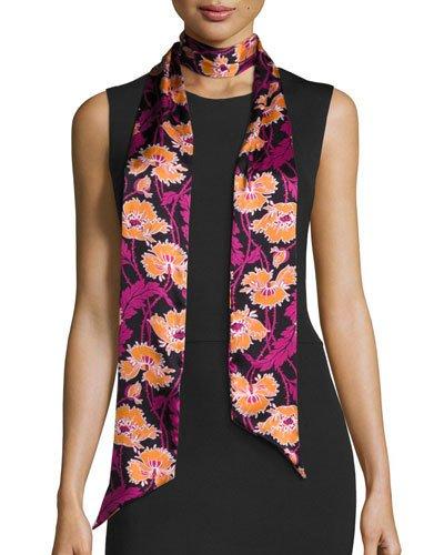 Honesty Silk Satin Skinny Poppy