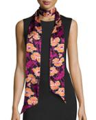 Honesty Silk Satin Skinny Poppy