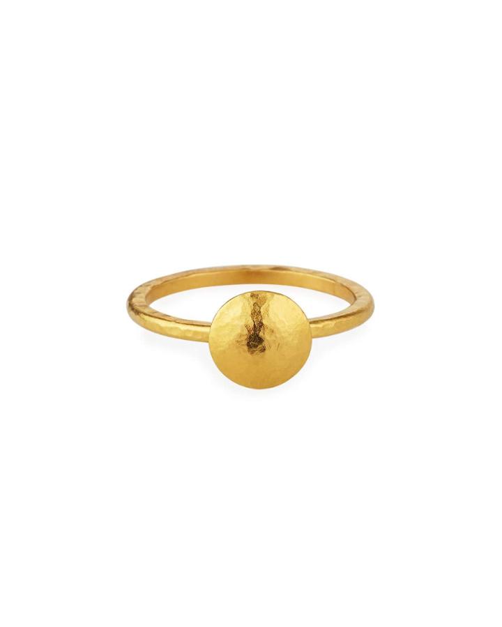 24k Small Lentil Ring,