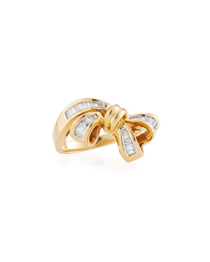 18k Diamond Ribbon Ring