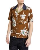 Men's Floral Button-down