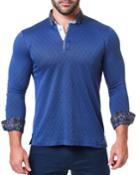 Newton Polka Navy Shaped-fit