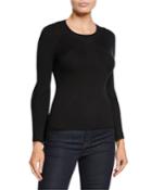 Novelty-ribbed Long-sleeve