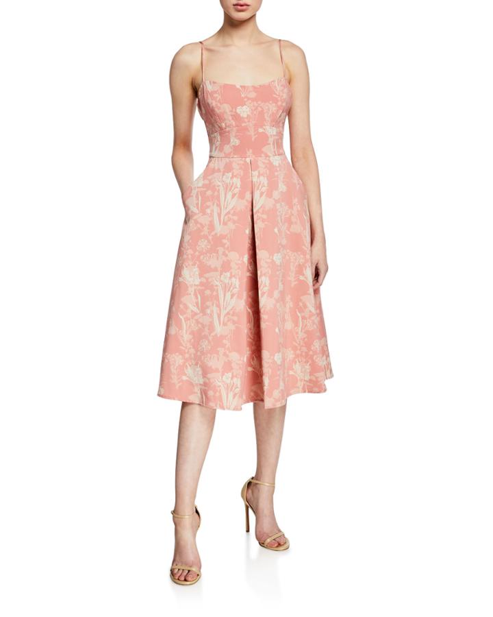Floral Jacquard Fit-and-flare