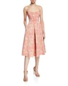 Floral Jacquard Fit-and-flare