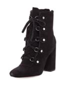 Rosa Suede Lace-up Booties