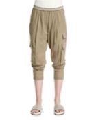 Safari Tapered-leg Pants, Green Tea