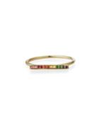 14k Medium Rainbow Bar Ring,