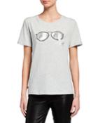 Sunglasses Graphic Embellished Tee