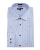 Men's Trim-fit Regular-finish Jacquard Striped Dress