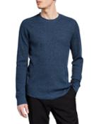 Men's Waffle Long-sleeve Pullover T-shirt