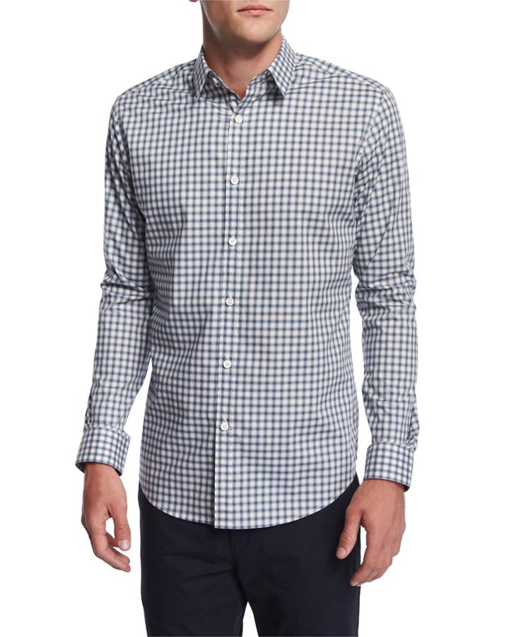 Zack Plaid Button-down Shirt, Open
