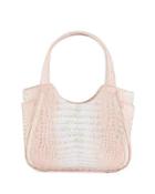 Small Dipped Crocodile Tote Bag, Pink Q2