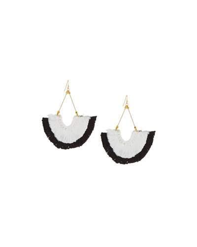 Colorblock Fan Fringe Drop Earrings