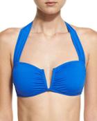 Color Code Notched Bandeau Top, Blue
