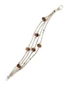 Prism Smoky Quartz Multi-strand Bracelet