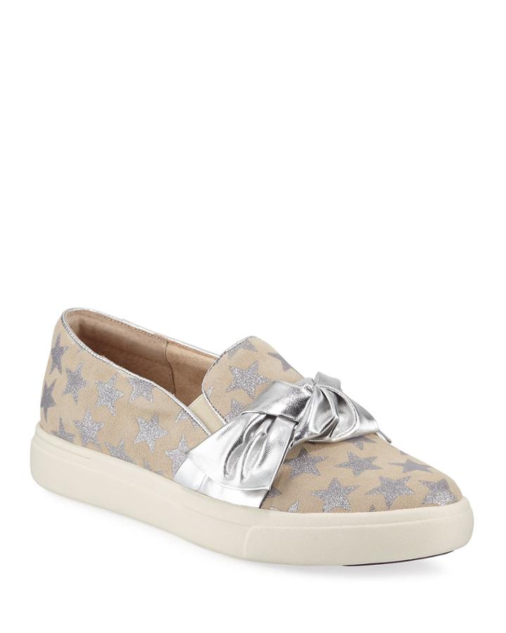 Olery Glittered Star Bow Sneakers,